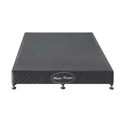 $394.99 • Buy Mattress Base Ensemble Double Size Solid Wooden Slat In Black With Removable Cov