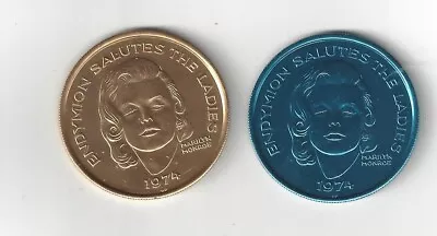 1974 Marilyn Monroe Mardi Gras Parade New Orleans Token Aluminum Doubloon Set • $5