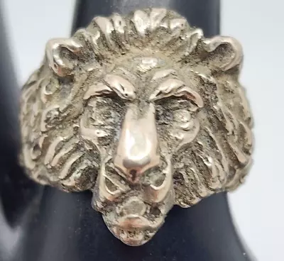 Vintage Sterling Silver 925 Lions Head Ring Size 8 • $69.30