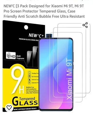 New’C Premium  Screen Protector For Xiaomi 9T (12 Screen Protectors) 4 Boxes.  • $14.99