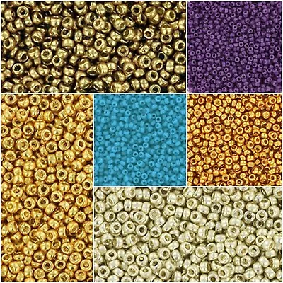 Miyuki 15/0 Galvanised Japanese Seed Beads - 10g And 5g Bags Gold Silver • £2