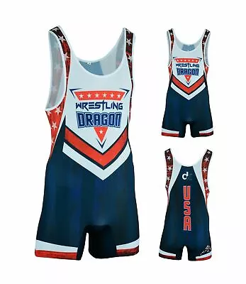 DRAGON Wrestling Athletic Men & Teen Singlet Suit Body Wear Weight-lift Uniform • $18.99