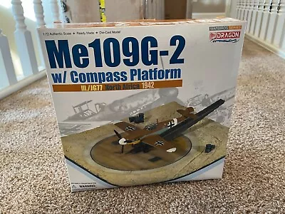 Dragon Wings Me109G-2 W/ Compass Platform Die Cast Plane Display W/ BOX • $74.99