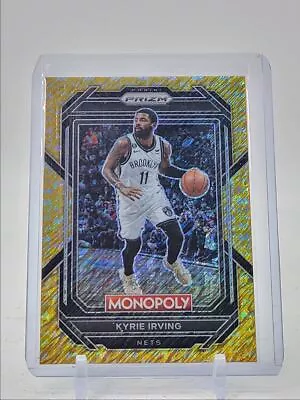 Kyrie Irving 2022-23 Panini Prizm Monopoly Gold Money Shimmer Nets /500 Q1916 • $1