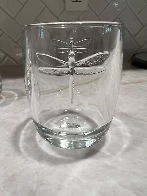 Set Of 4 La Rochere Embossed Dragonfly Clear Cocktail Glasses Made In France New • $60