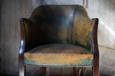 Antique Regency Mahogany & Leather Library Armchair C.1810-20 • £2600