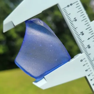 Sea Glass Found @ Lake / River Beach 1 Large Piece Colored Cobalt Blue W Bubbles • $8.95