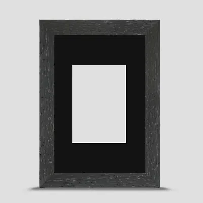 Grey Photo Frame 6x4 Size  Incl Black Mount 3.5x2.5 ACEO Art Print • £7.95