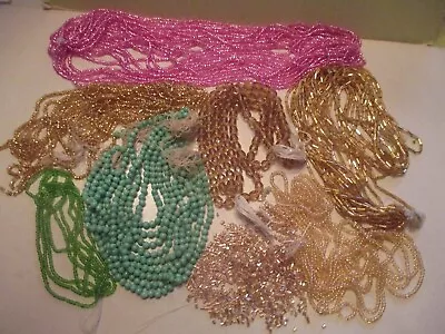 Vintage Glass Seed Beads And Bugle Bead Lot...  Nice Colors... • $12.99