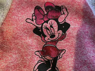 Disney Jr Size 4 T Minnie Mouse Hoodie White Sleeves With Pink Purple Blue Dots • $6.99