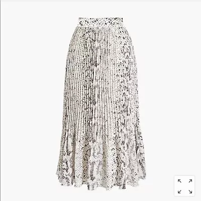 J. Crew Animal Print Pleated Midi Skirt Size 20 NWT • $35