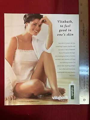 Gelee Vitabath Sexy Woman Lingerie Slip 1999 Print Ad - Great To Frame! • $6.95