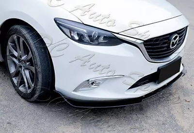 For 14-18 Mazda6 Mazda 6 Unpainted Black Front Bumper Body Kit Spoiler Lip 3PCS • $38.99