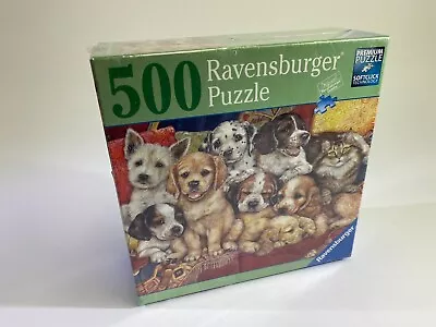 Ravensburger Dogs And Cats Together 500 PC Sealed Jigsaw Puzzle New Charity DS36 • $9.99