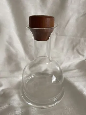 Vintage Holmegaard Teak Denmark Mid Century Decanter Wine Bottle Jug 9.5” • £48.04