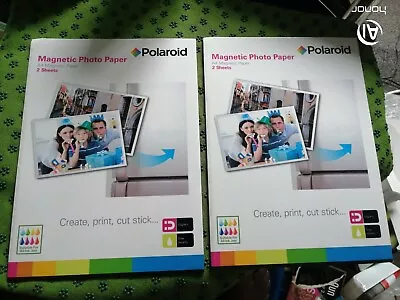 £2.99 • Buy Polaroid A4 Creative Magnetic Printer White Photo Paper 4 Sheets Instant Dry