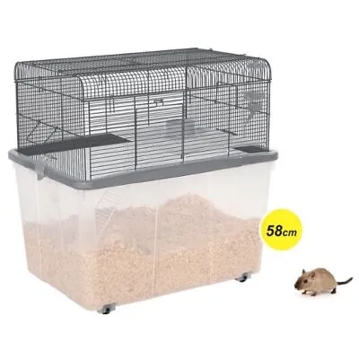 Pet One Gerbilarium Cage Enclosure In Grey For Gerbil Hamster Small Animal Home • £44.99