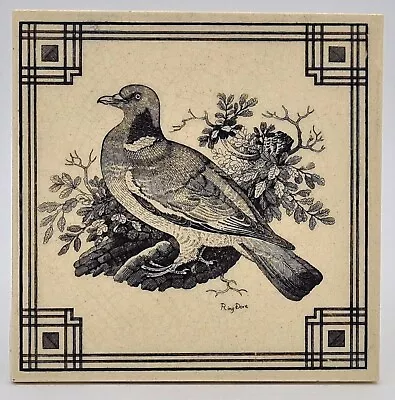 Victorian Tile English Birds Series Maw & Co Broseley Salop C1882 • $174.07