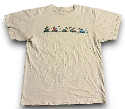 Vintage 2003 Caribbean Soul Parrot Party T-Shirt XL White Tropical Rock The Dock • $5.25