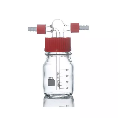 Lab Buffer Reagent Bottle Graduated Gas Washing Flask Drechsel Head GL45 PP Lid • $44.99