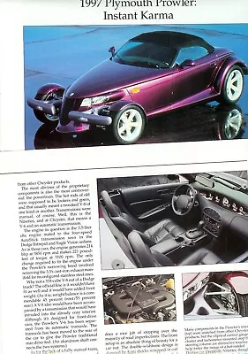 1997 Plymouth Prowler 3 Pg Review • $6