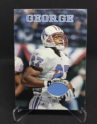 1998 Playoff Momentum SSD Team Threads Road Jersey Card Eddie George 15 Card 27 • $4.99