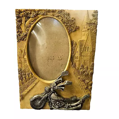 Motorcycle Ceramic Picture Frame 4.5  Tall X 3  Wide Frame Area • $8