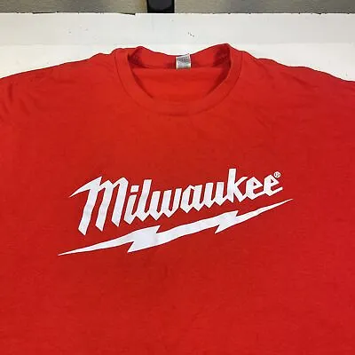 MILWAUKEE TOOLS TOOL Power Red Tee T SHIRT Mens XXL Construction Work Tradesman • $13.99