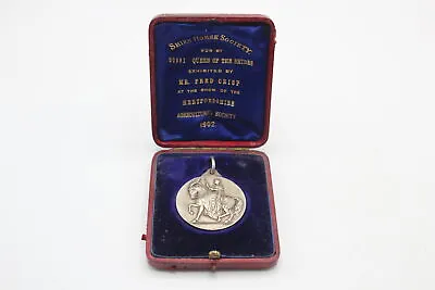 £34 • Buy Antique Mappin & Webb Sterling Silver 925 Boxed Shire Horse Society Medal (47g)