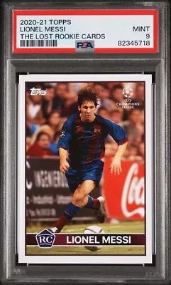 LIONEL MESSI Barcelona Lost Rookie Card Topps Champions League PSA 9 Mint • £48