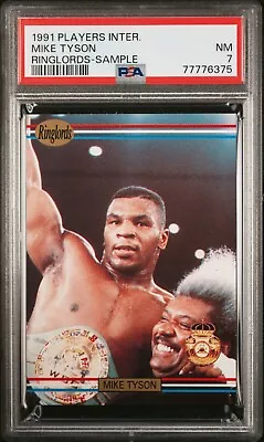 Mike Tyson 1991 Players International Ringlords- Sample PSA 7 Boxing Card • $40