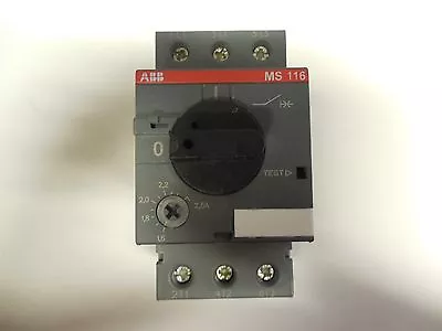 Abb Manual Motor Starter Ms 116 1.6-2.5a A Amp 3 Pole  Ms116 Used • $17