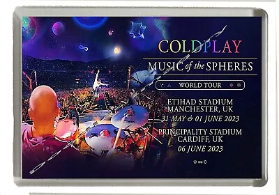 Coldplay  - Music Of The Spheres- 2023 Tour - Fridge Magnet Large 90 Mm  X 60 Mm • £3.90