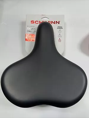 NEW Schwinn WIDE BLACK COMFORT Midway Cruise BICYCLE SEAT/SADDLE Soft Foam • $16.95