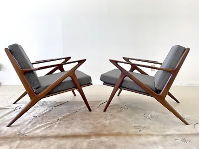Danish MCM Modern Selig Z Lounge Chairs By Poul Jensen • $6999