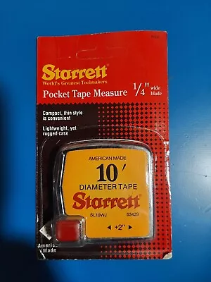 Vintage Starrett 10' Diameter Tape Measure 1/4  Wide SL10WJ 63429 UNOPENED • $29.95