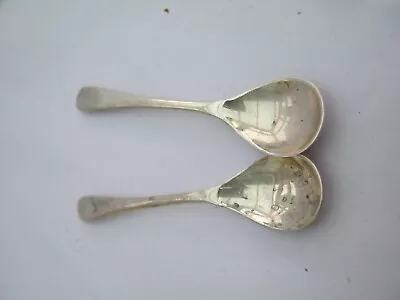 Birmingham 1971 Sterling Silver Pair Of Replacement Salt / Condiment Spoons • £22