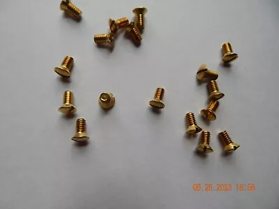 BRASS OVAL HEAD SLOTTED MACHINE SCREWS. 12/24 X 7/16  15 PCS. NEW • $8.98