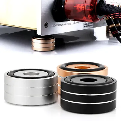 4pcs Aluminum Alloy HiFi Audio Speaker Isolation Feet AMP Turntable Base Pad • $13.30