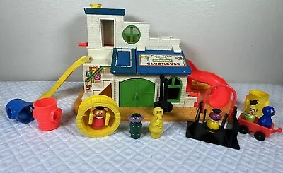 Vintage Fisher Price Sesame Street Clubhouse Little People #973 100% Complete • $125