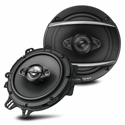 Pair Of Pioneer TS-A1680F 350 Watts 6.5  4-Way Coaxial Car Audio Speakers 6-1/2  • $59.90