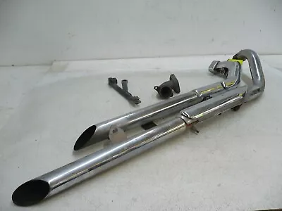 $199.99 • Buy Yamaha 00 Xvs1100 Vstar 1100 Chrome Slash Cut Exhaust System Muffler Pipes