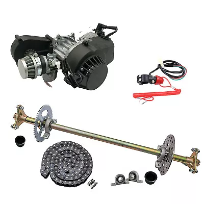 29'' Rear Axle Kit+2 Stroke 49cc Engine Motor For Mini Go Kart Pocket Bike Quad • $279.19