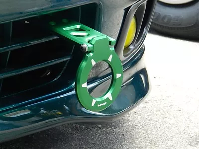 Green Vms Racing V3 Front Aluminum Adjustable Folding Tow Hooks For Honda Acura • $39.95