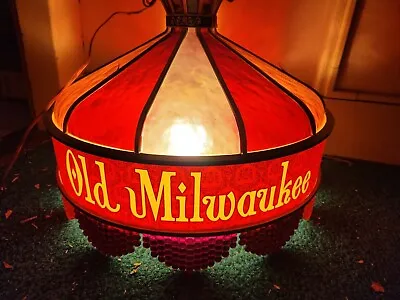 Vintage Old Milwaukee Pool Table Light. Has Original Box • $325