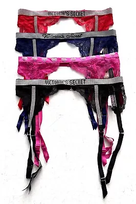 Victorias Secret Nwt Lace Bling Shine Strap Garter Belt * Select Color & Size * • $8.99