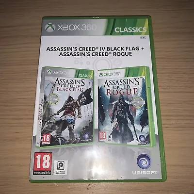 £10 • Buy Assassins Creed IV Black Flag + Assassins Creed Rogue Xbox 360 PAL