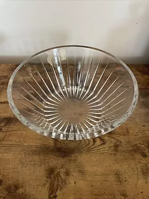 $65 • Buy Val St Lambert Balmoral Crystal Clear Glass Serving Fruit  Bowl  Beautiful