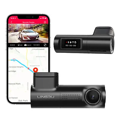 $41.39 • Buy D100 Smart Dash Cam For Cars 2K GPS WIFI 0.96 LCD Display WDR Parking Mode Angle