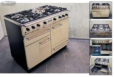 Refurb FALCON 211GEO 110 Cm Dual Fuel RANGE COOKER Cream & Chrome (3N22) • £1495